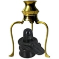 thumbnail image 1 of Shivling Jalabhishek Set | Shivalingam and Brass Kalash Lota with Stand, Approx. Total Height 8.5 inches, 1 of 5
