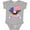 AC-Heather Grey, variant on American Flag Made in the USA with Bald Eagle Boys or Girls Baby Bodysuit