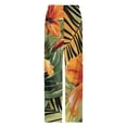 thumbnail image 5 of Hawaiian Hibiscus Garden Orange Flowers Women's Pajamas Pajama Pants Women's Sleepwear Lounge Sleep Bottoms Stretch with Pockets, 5 of 7
