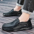 thumbnail image 5 of Mens Casual Moccasins Comfortable Breathable Non-slip Loafers Retro Lightweight Flat Driving Shoes Black 11 US, 5 of 7