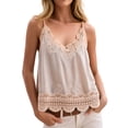 thumbnail image 2 of Delayuji Women's Lace Camisole Tops V Neck Spaghetti Strap Going Out Tops Summer Loungewear Camisole Babydoll Shirts, 2 of 6