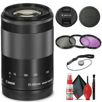 Canon EF-M 55-200mm F/4.5-6.3 IS STM Lens (Black) (9517B002)   Filter Kit   More (International Version)