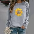 thumbnail image 2 of Ichuanyi Womens Fall Tops, Womens Casual Hoodies Jumper Tops Ladies Sunflower Print Sweatshirt Blouse Tee, 2 of 4