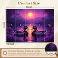 thumbnail image 3 of Wallpaper Romantic Mallard Ducks Lake Purple Roses Sunset Peel and Stick Wall Murals 69"H x 96"W Removable PVC Wall Paper Self-Adhesive Wall Paintings Art Decor for Bedroom Living Room, 3 of 7