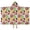 Gray Football Elements, variant on Green and Brown Football Stitch Pattern Hooded Bath Towel，50"x30" for Ages 3 To 12 Kids, Quick Dry Lightweight Soft Microfiber Hood Beach Towel Cover Up for Kids