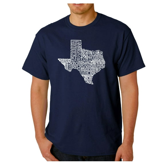 LA Pop Art Men's Word Art T-Shirt - The Great State of Texas