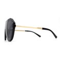 thumbnail image 3 of Mens Futuristic Shield Racer Rimless Sunglasses All Black, 3 of 4