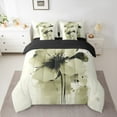 thumbnail image 2 of Manfei Rustic Flower Twin Bedding Sets 7-Piece,Vintage Floral Bedding Comforter Set,Beige Splatter Ink Sheet Sets,Luxury Bedroom Decor,Reversible, 2 of 8