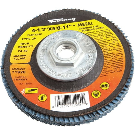 

Forney Industries Forney Type 29 High Density Blue Zirconia Angle Grinder Flap Disc