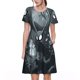 thumbnail image 1 of Fotbe Forest Black Ghost Warrior Vestido Largo de Moda para Mujer, Vestido Tipo Camiseta con Manga Corta y Estilo Casual a Rayas y Bloques de Color, 1 of 6