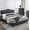 Charcoal, variant on Pemberly Row Twin Size Bed in Velvet in Gray - Easy Assembly
