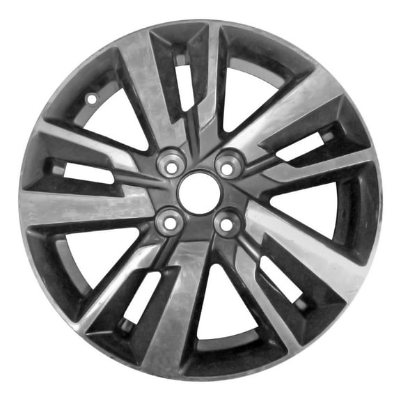 New Aftermarket Machined and Painted Medium Charcoal Aluminum Wheel 16 x 6 fits 2020-2025 Nissan Versa