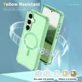 thumbnail image 6 of Dteck Built-in Screen Protector Case for Samsung Galaxy S24 Plus,Compatible with Mag-Safe Slim TPU+PC Full-Body Stylish Shockproof Protective Transparent Cover,Green, 6 of 7