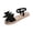 Black, variant on HVOBTTY Women's Summer Fashion Casual Beach Rhinestone Decor Flat Heel Sandals Comfortable Lightweight Shoes Black, 43