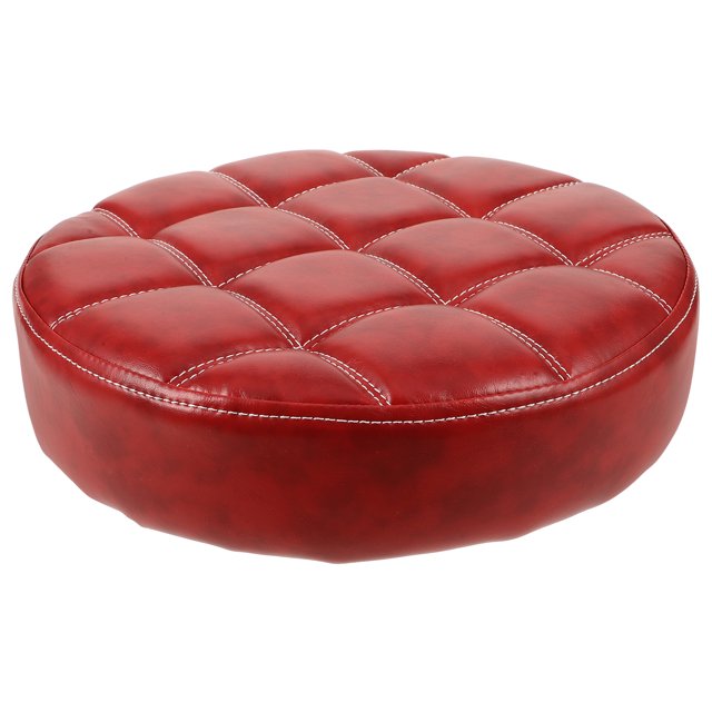SHISUYAN Lot de 1 12.6x12.6x3in Coussin de Siège Rond Rouge en Mousse Pu pour Tabouret de Bar Durable Hauteur Réglable Confortable
