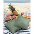thumbnail image 3 of Boho Sage Green Pillow Covers, Farmhouse Decoration Geometric Waterproof Outdoor Pillowcases Cushion Covers Cases for Patio Couch Bench, Pack of 2 Square, 20"X20", 3 of 6