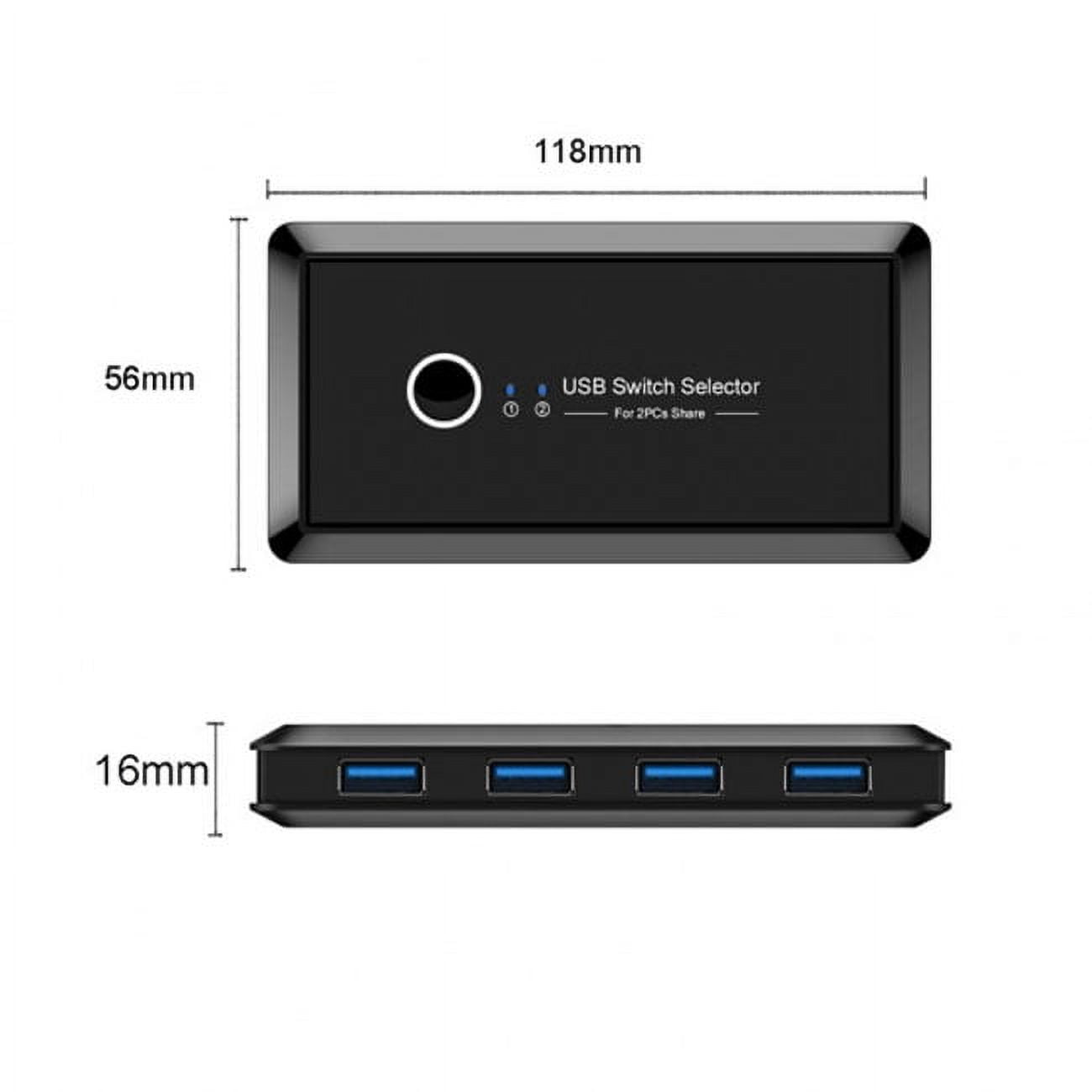 Chenyang CY KVM USB 3.0 Switch Selector 2 Port PCs Sharing 4 Devices for Keyboard Mouse Scanner Printer Convertor