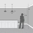 thumbnail image 5 of Hunter - Hiro 1-light Matte Black, Medium Size Pendant Light, Dimmable, Modern Style, Cone Shaped, for Bedrooms, Dining, Living Rooms - 48157, 5 of 8
