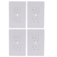 thumbnail image 1 of MasteelfCA 4Pcs Socket Covers French Style Outlet Childproofing Wall Socket Plug Covers (White), 1 of 8