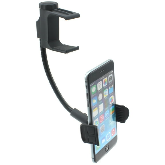 Mirror Holder Car Mount for CAT S62 Phone - Rear View Swivel Cradle Stron Grip N6P