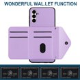 thumbnail image 5 of Allytech Galaxy A13 5G Wallet Case with Shoulder Strap, Luxury PU Leather RFID Blocking Protectve Anti-Scratch Bumper Cards Slots Magnetic Closure Phone Case Cover for Samsung Galaxy A13 5G, Purple, 5 of 9