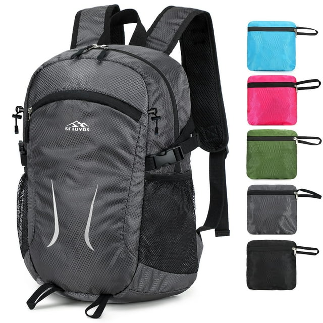 Mochila de senderismo impermeable y ligera SFIUYDS 35L (Gris)