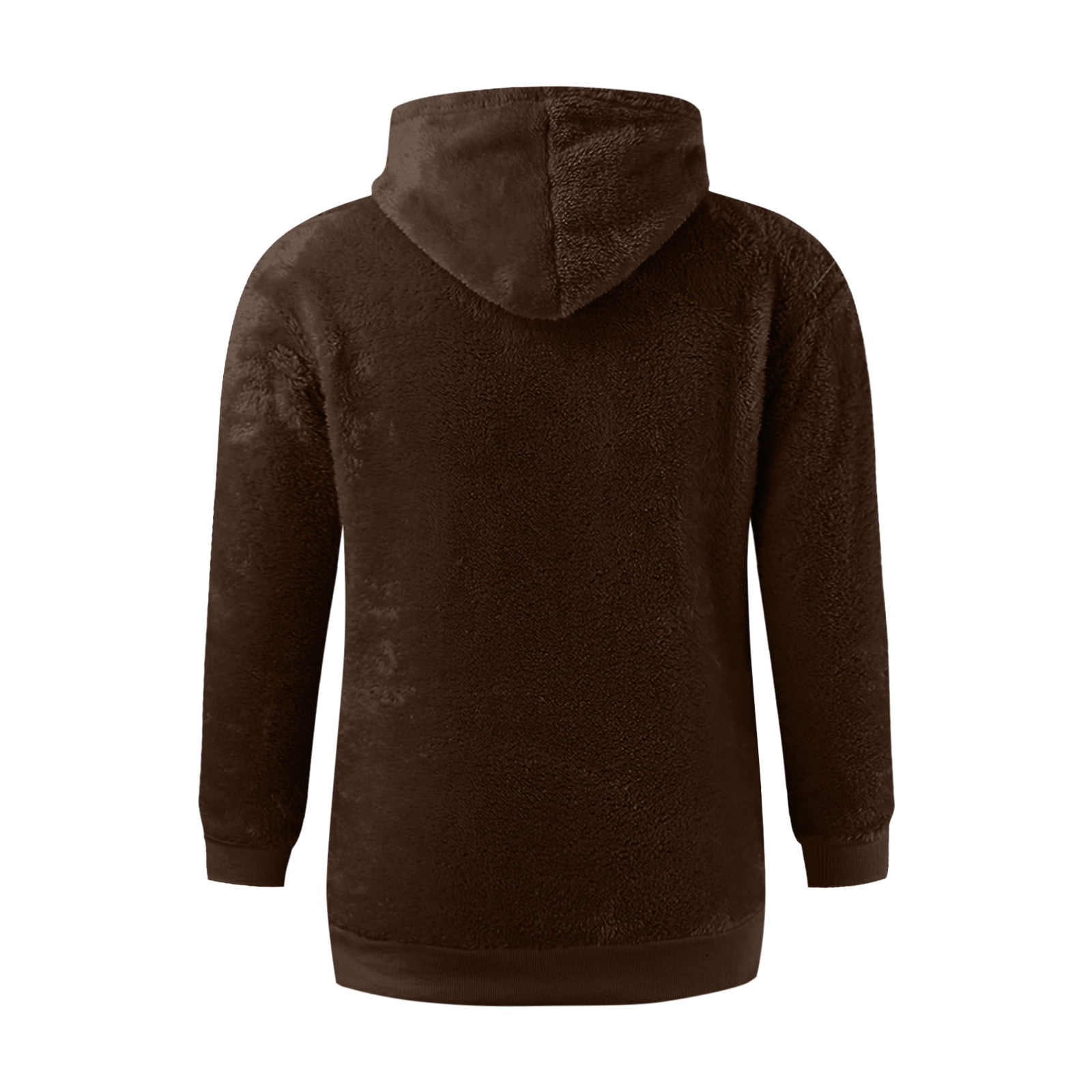 S-5X Mens Big & Tall Hoodies with Front Pocket Plus Size Pullover Fleece Sweatshirts Long Sleeve Solid Color Thermal Warm Sherpa Hooded Tops
