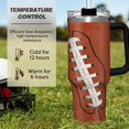 thumbnail image 5 of Football Tumbler with Handle 40oz with Lid & Straw, Football Gifts for Men Boys Player Coach Sports Lover, Football Tumblers Coffee Stainless Steel Insulated Cup Gifts for Christmas Birthday, 5 of 6