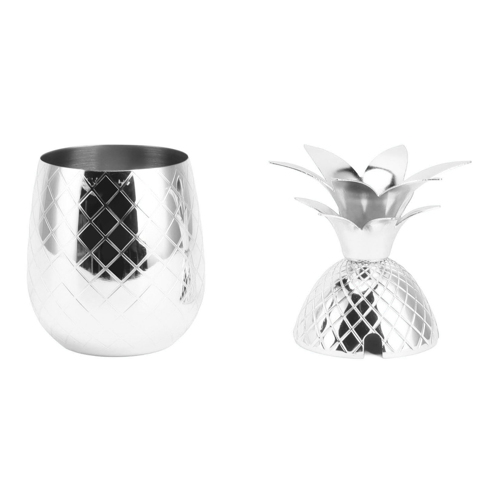 Tyenaza Shaker à Cocktail, Surface Lisse Polie En Acier Inoxydable En Forme D'ananas 500 ML Pour Les Débutants Et Les Barmans Du Bar à Domicile(Or Rose