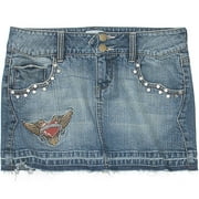 No Boundaries - Juniors Deconstructed Denim Skirt