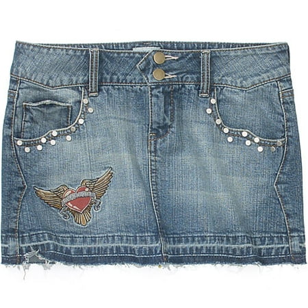 No Boundaries - Juniors Deconstructed Denim Skirt