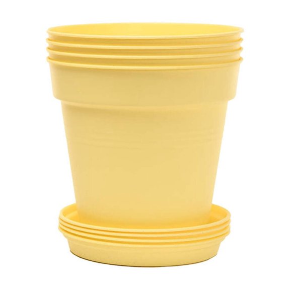 Mintra Garden - 11cm Round Garden Pots 4pk - (11cm Diameter - 4.3inD x 4inH)