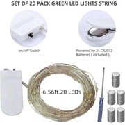 20 Pack Fairy Lights Battery Operated - 7ft 20 LED Lights Copper Wire Mini String Light Firefly Light for Mason Jars DIY Crafts Christmas Wedding Party Centerpiece Table Decor,Multicolor
