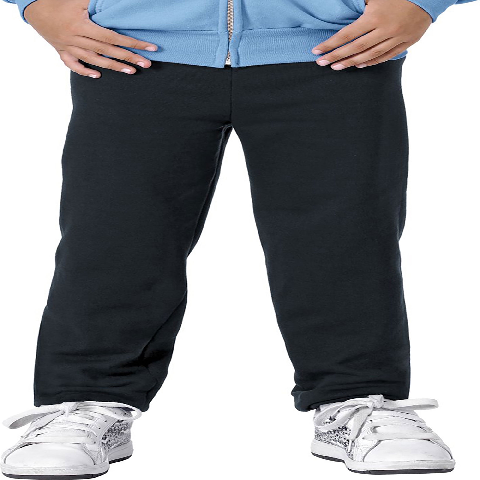 hanes youth white sweatpants
