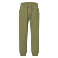 thumbnail image 6 of Spring Summer Men's Solid Color Cotton Casual Pants Drawstring Comfort Fit, 6 of 7