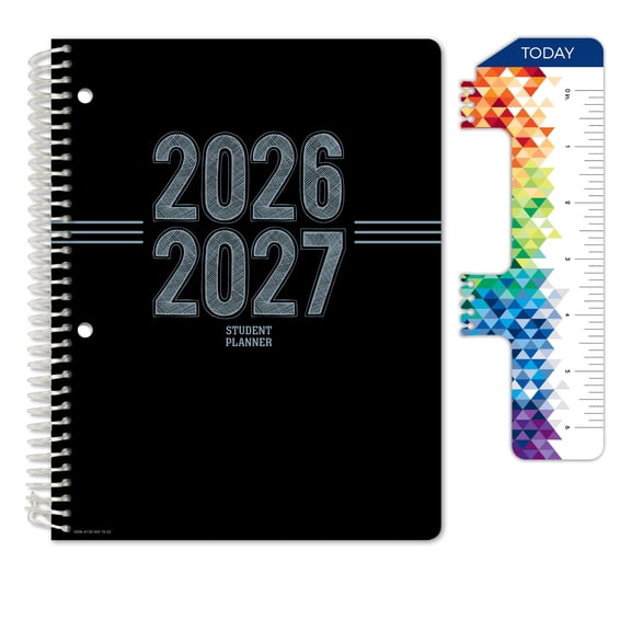 Global Datebooks Secondary Student Planner AY 2026-2027 - Matrix Style - 7"x9" (Triple Stripe)