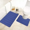 thumbnail image 5 of Fmxomd Bathroom Rugs Sets 2 Piece, Soft Absorbent Bath Mats Set, Machine Washable Bath Rug Set for Bathroom, 15.7x20+15.7x23.6Inches, Blue, 5 of 8