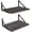Rustic Grey, variant on Floating Shelves Wall Mounted Bookshelf for Bedroom Bathroom Living Room Wood Wide Deep Storage, White Painted Wall Shelves Set of 2