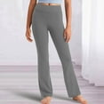 thumbnail image 2 of Miluxas Girl's Flare Leggings High Waisted Tummy Control Yoga Pants Workout Gym Casual Gray 12 Years, 2 of 9