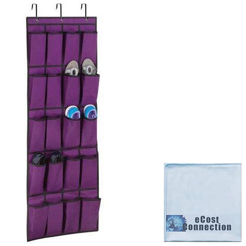 Purple Home Collections 24-Pocket Hanging Shoe Organizer 