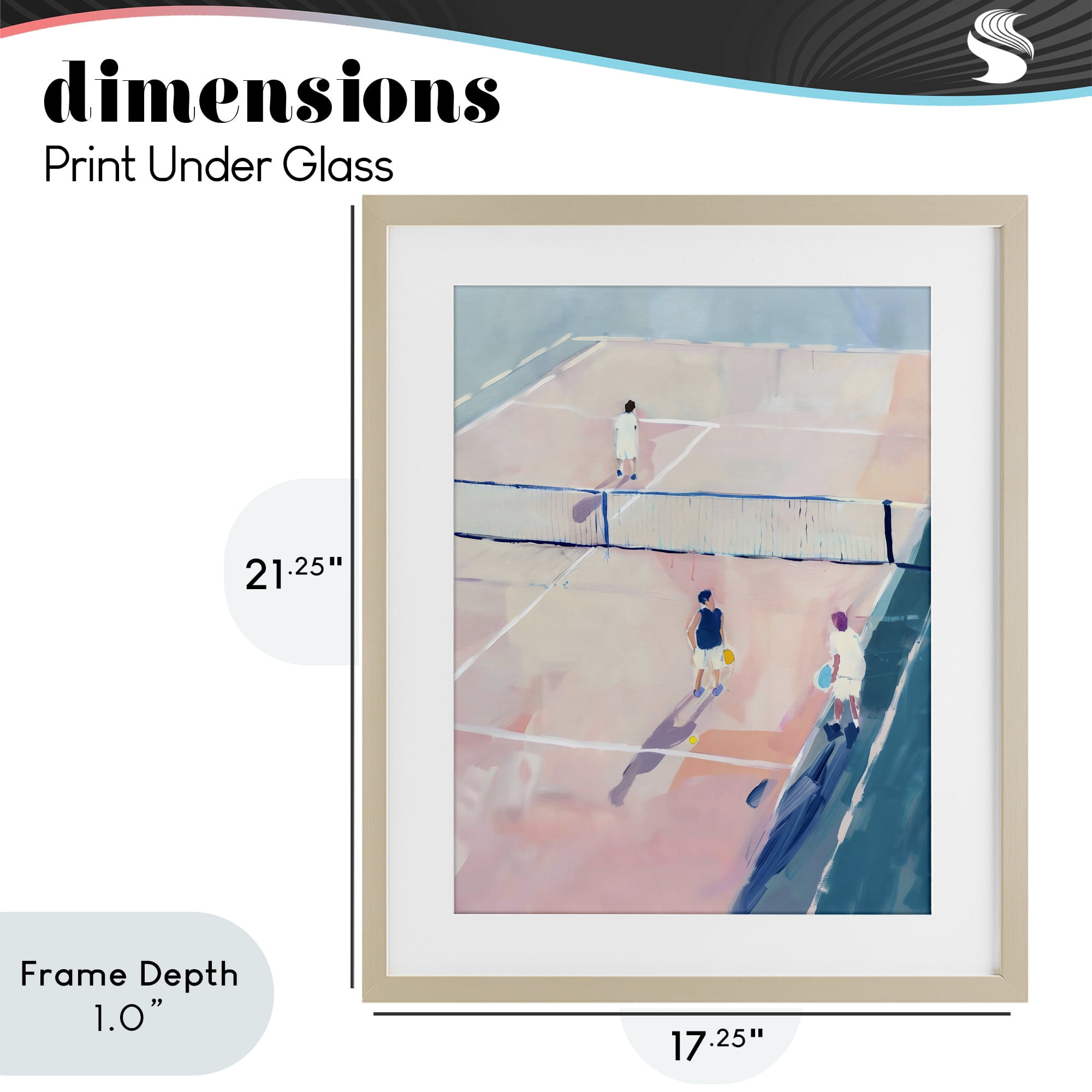 Stupell Industries Summer Game of Tennis Birch Framed Print Under Glass, design by The Prints Vibe
