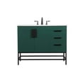 thumbnail image 3 of Pemberly Row 42" Aluminum MDF Single Bathroom Vanity in Green, 3 of 8