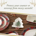 thumbnail image 5 of Spode Christmas Tree Tartan Spoon Rest, 7-Inch Tree-Shaped Holiday Utensil Holder, Festive Porcelain Spatula and Ladle Rest, Christmas Kitchen Counter Décor, Dishwasher & Microwave - Hostess Gift, 5 of 7