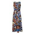 thumbnail image 4 of Vestido bohemio de verano estampado sin mangas para mujer Pompotops  ghjkhdj2310, 4 of 6