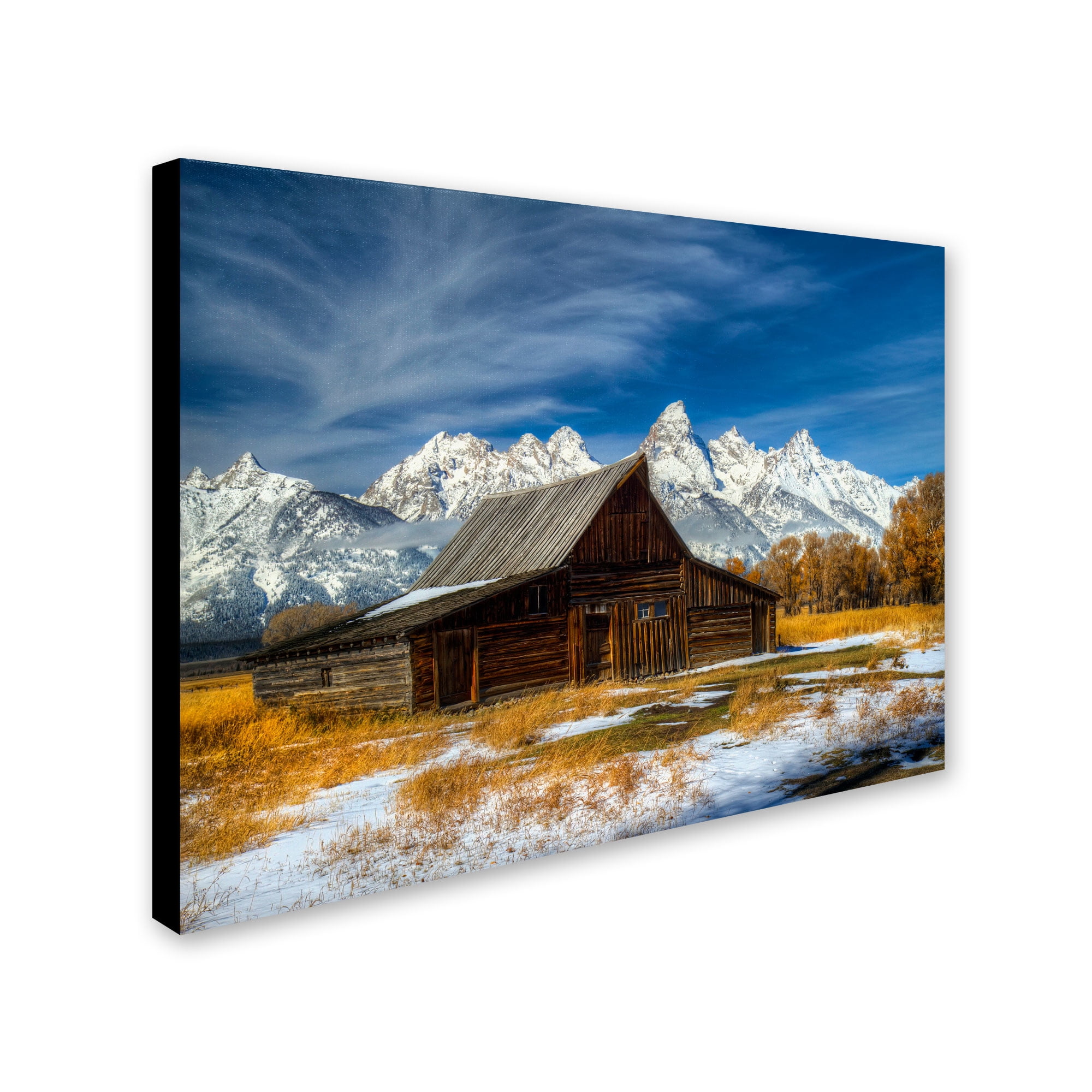 Trademark Fine Art "Iconic Barn Grand Teton" Canvas Art by Pierre Leclerc