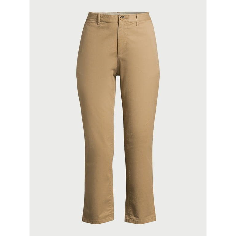 Free Assembly Women's Slim Straight Chino Pants, 25” Inseam Free Assembly Women's Slim Straight Chino Pants, 25” Inseam