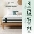 thumbnail image 4 of Zinus Comfort Colchón en Caja Matrimonial con 3 capas de Memory Foam y Resortes Independientes, 30 cm de Altura Total, Aislamiento de Movimiento, Firmeza Media y Transpirable. Certificación CertiPur, 4 of 9