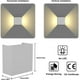 thumbnail image 4 of Juego de 2 apliques de pared modernos para interior y exterior, 6 W, blanco cálido 3000 K, IP65, impermeables, con iluminación LED, para porche, pasillo, patio, dormitorio y sala de estar., 4 of 5