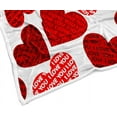 thumbnail image 4 of Love Valentines Throw Blanket, Red Pink Hearts Blankets and Throws, Romantic Throws Super Soft Warm Cozy Flannel Blankets for Bed Couch Sofa, 50x60 Inches, 4 of 6