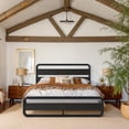 thumbnail image 2 of Einfach Queen Bed Frame with Headboard and Footboard, No Box Spring Required, Black, 2 of 6